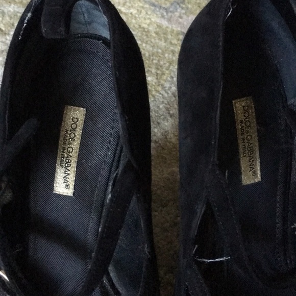 Vintage Dolce & Gabbana Suede Mary Jane Pumps - Picture 2 of 5